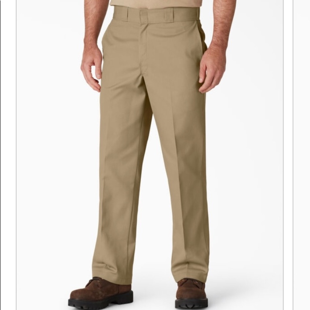 Dickie’s 874 original fit khakis - logo patch removed